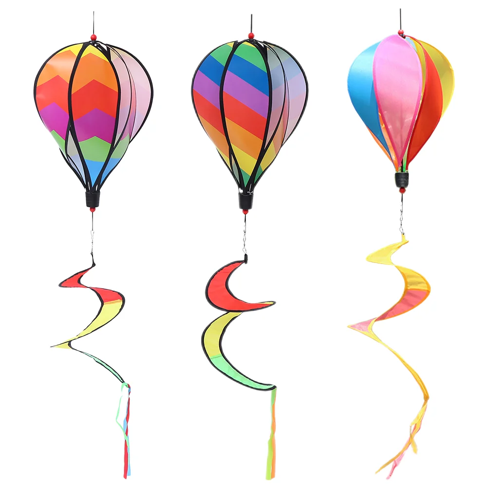 

Hot Wind Air Balloon Gardenwindmill Rainbow Outdoor Hanging Decorations Spiral Decor Pinwheels Lantern Ornaments Chimes