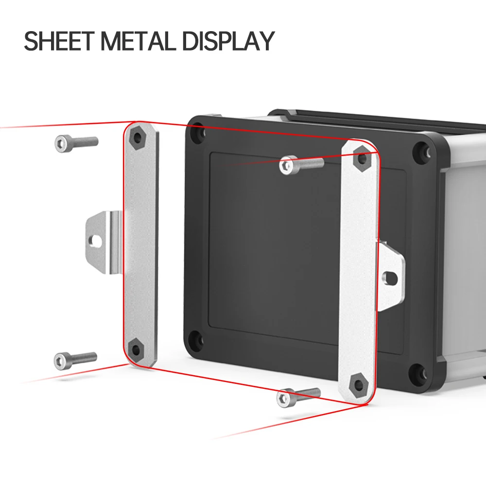 

Waterproof Electronic Enclosure Sheet Metal Support Outdoor Ip68 junction Box Aluminum Back Plate Extrusion Housing Accessories