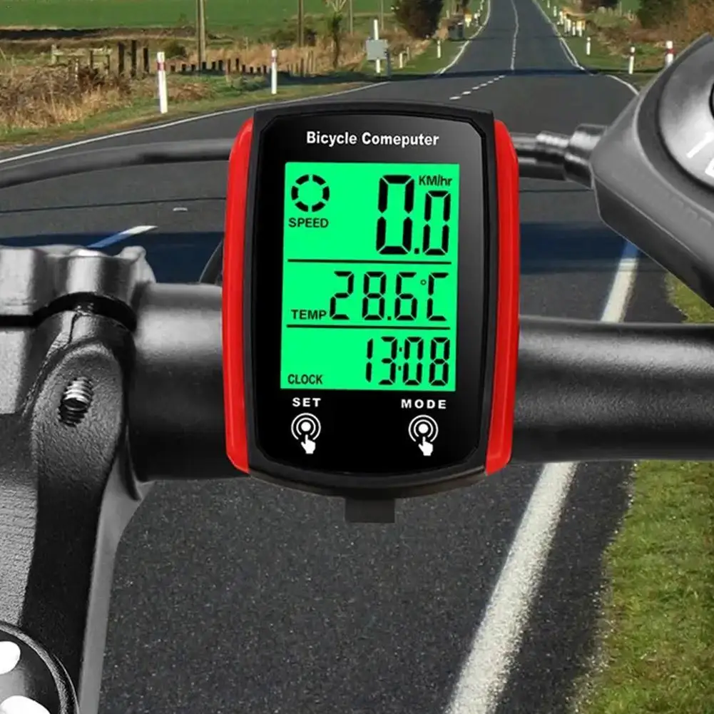 Luminous Bike Computer Stopwatch Cycling Bike Speedometer Odometer Temperature MTB Bicycle Computer