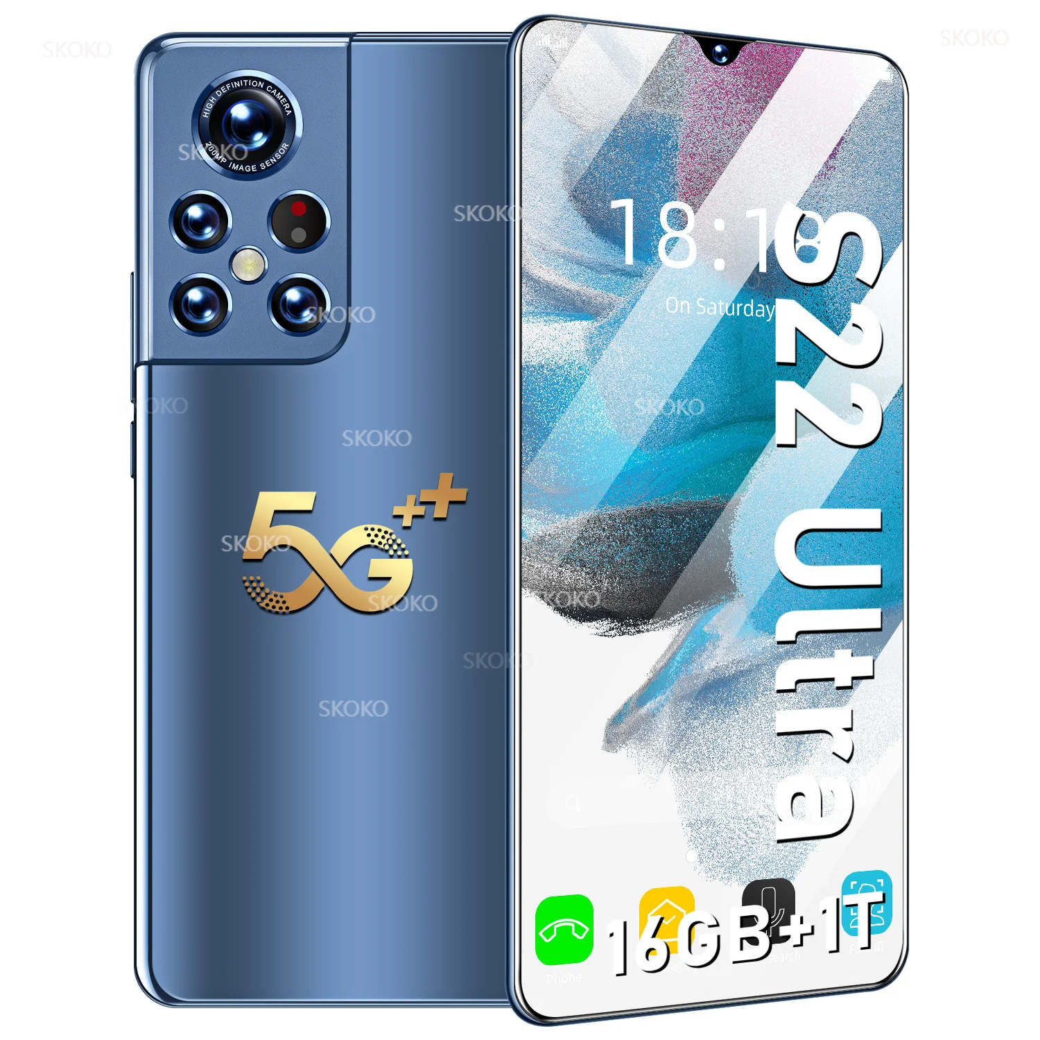 

Смартфон Sam S22 Ultra, 2022 дюйма, 16 + 6,7 ГБ, 512 мАч