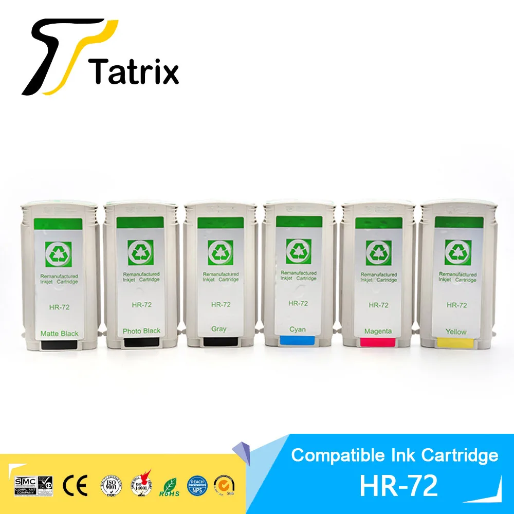 

For HP72 ink cartridge (Newest Chip) compatible for HP DesignJet T1100 T1120 T1200 T1300 T2300 T610 T620 T770 T790 T795