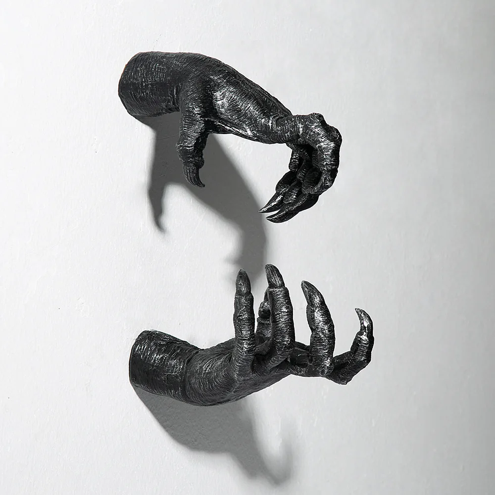 Настенное украшение из смолы когти дьявола ручной органайзер скульптура