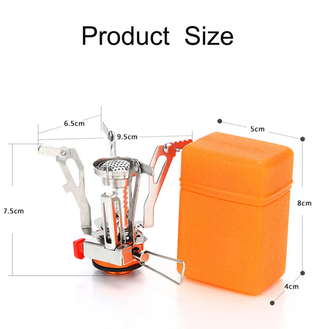 Ultralight Portable Outdoor Picnic Gas Burner Foldable Camping Mini Steel Stove Case for Backpacking &amp Hiking |