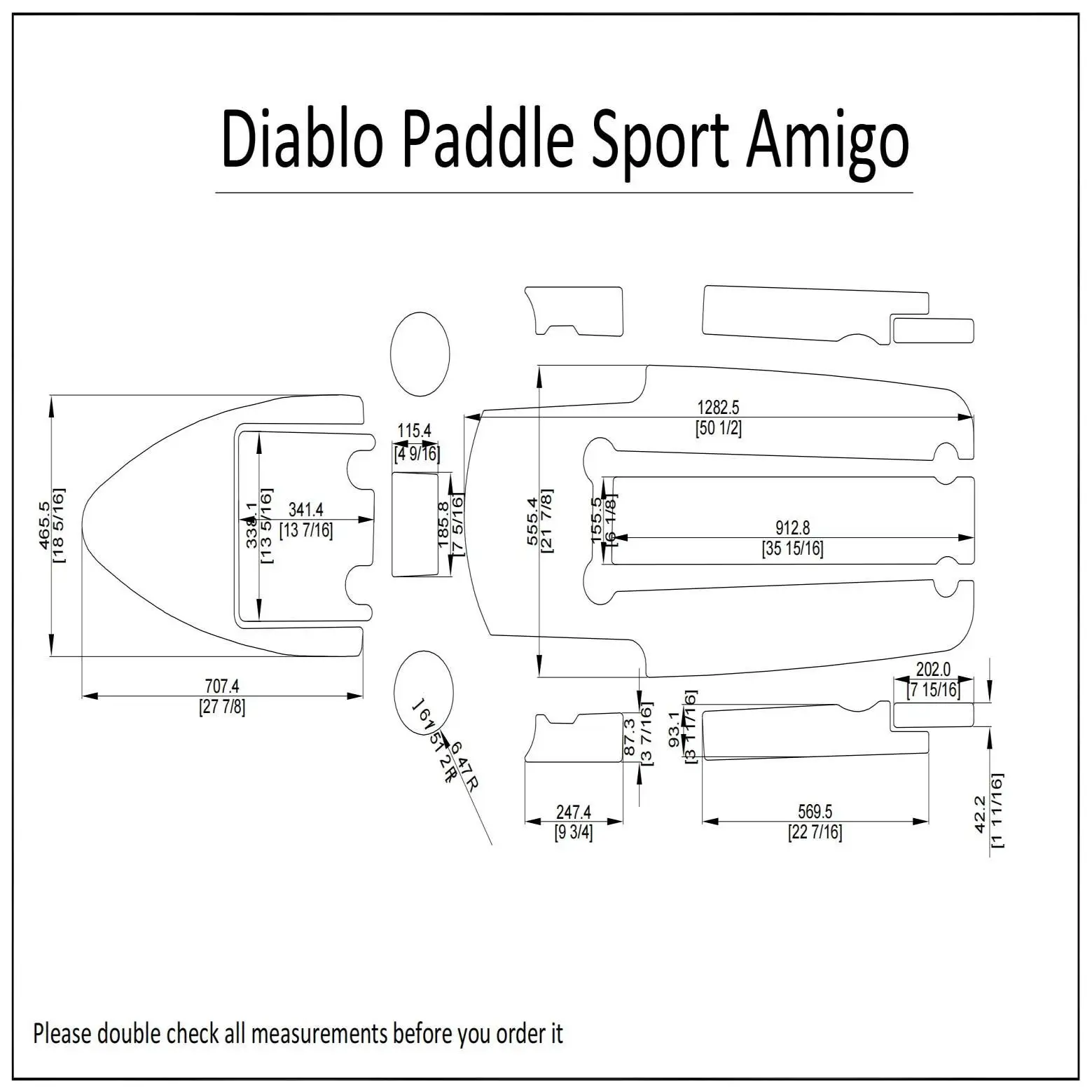 

Diablo Paddle Sport Amigo Kayak Boat EVA Foam Teak Deck Floor Pad Flooring