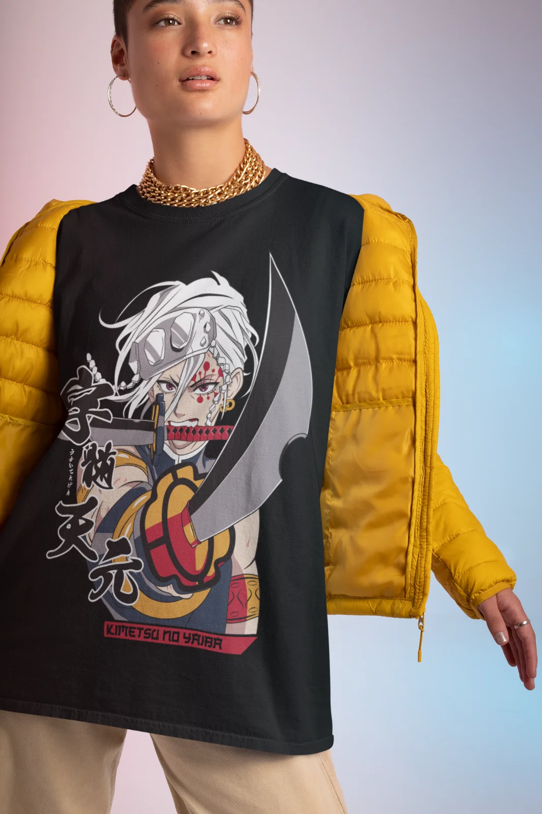 Футболка Uzui Tengen аниме рассекающий демонов киметасу No Yaiba все размеры