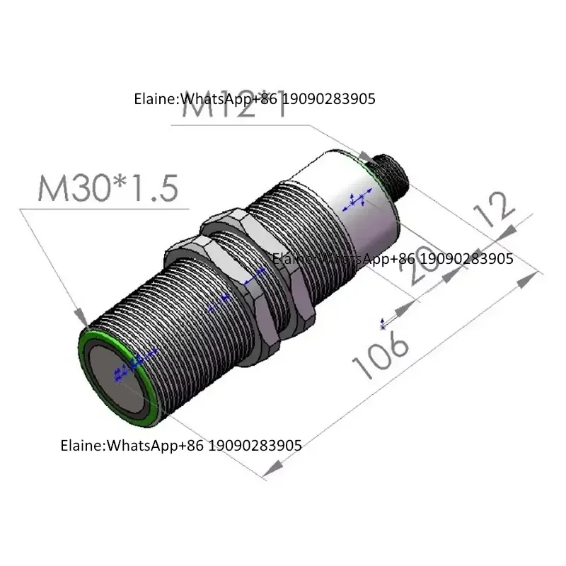 Фото Ультразвуковой датчик приближения M30 2м PNP NO/NC для системы мониторинга уровня воды №5