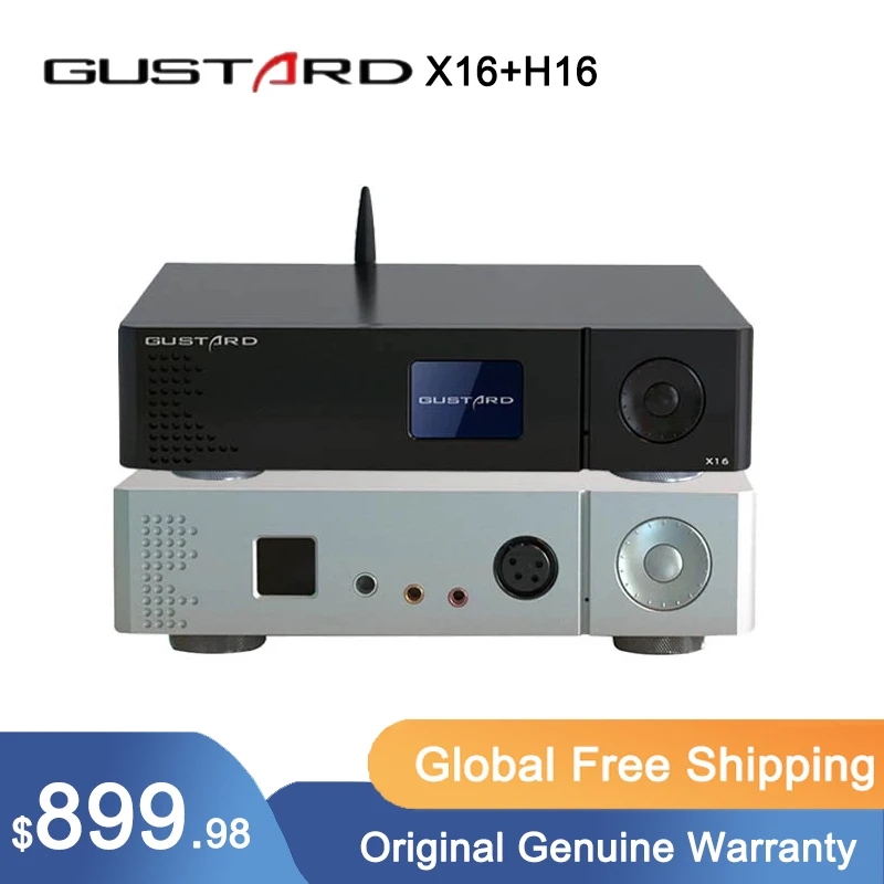 

GUSTARD DAC-X16 MQA декодер + H16 усилитель для наушников полное декодирование dual ES9068 Bluetooth 5,0 DSD512 XU216 USB IIS X16