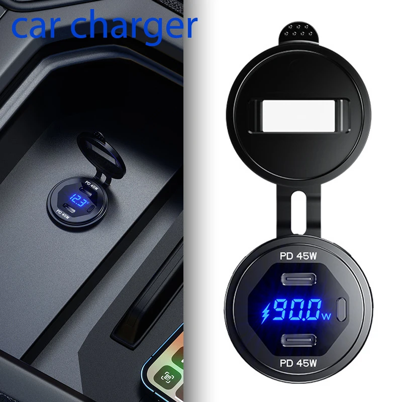 

Автомобильное зарядное устройство USB Type-C, 45 Вт, 12 В/24 В постоянного тока