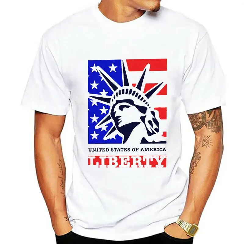 

U.S.A. US Flag T-Shirt independence day statue of liberty 4th july statue