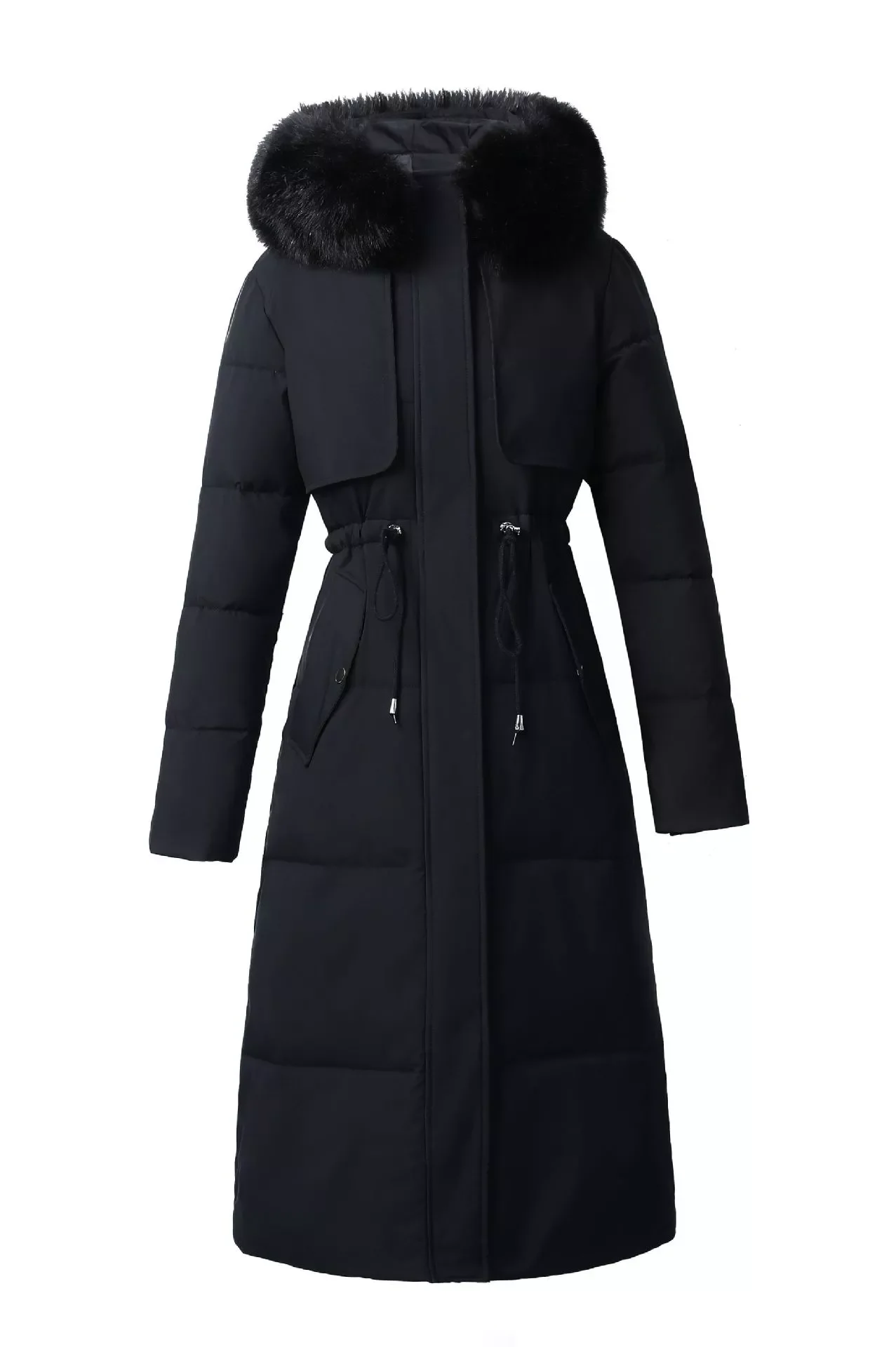 New2022 down cotton-padded jacket female long over-the-knee thickening coat of cultivate morality fashion heavy hair coat