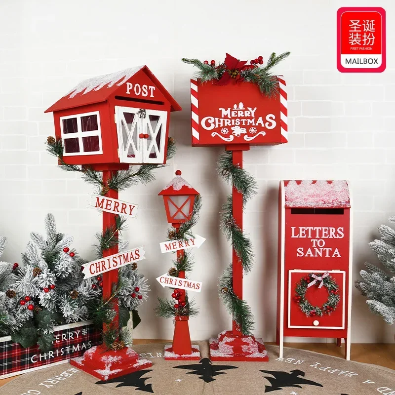 Рождественское украшение деревянный дом почтовый ящик откидной орнамент с
