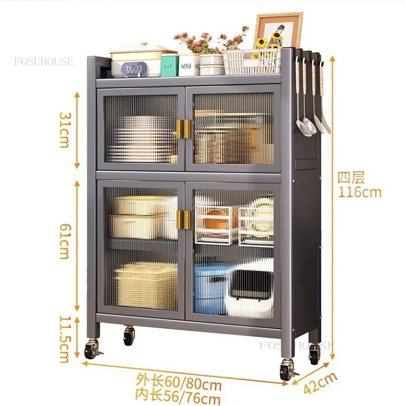 Утолщенные пыленепроницаемые кухонные шкафы сервант для гостиной многослойный