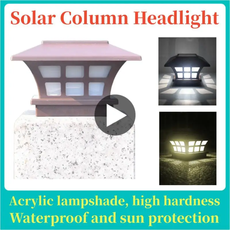

Solar Post Lights 2 Lighting Modes LED Deck Fence Lights Wooden Posts Garden Decoration Warm