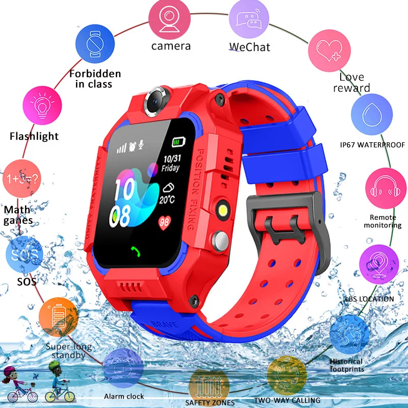 

Kids Watch Can Call Send Message Connected Mom Boy Watch Child Girl IP67 Waterproof Watch For Kids Gift Smartwatch For Children