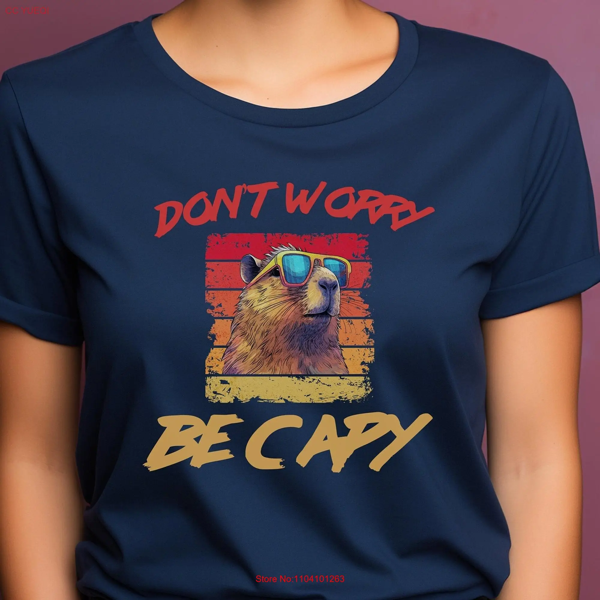 Капибара футболка забавная Футболка с принтом Не волнуйтесь не крутой подарок