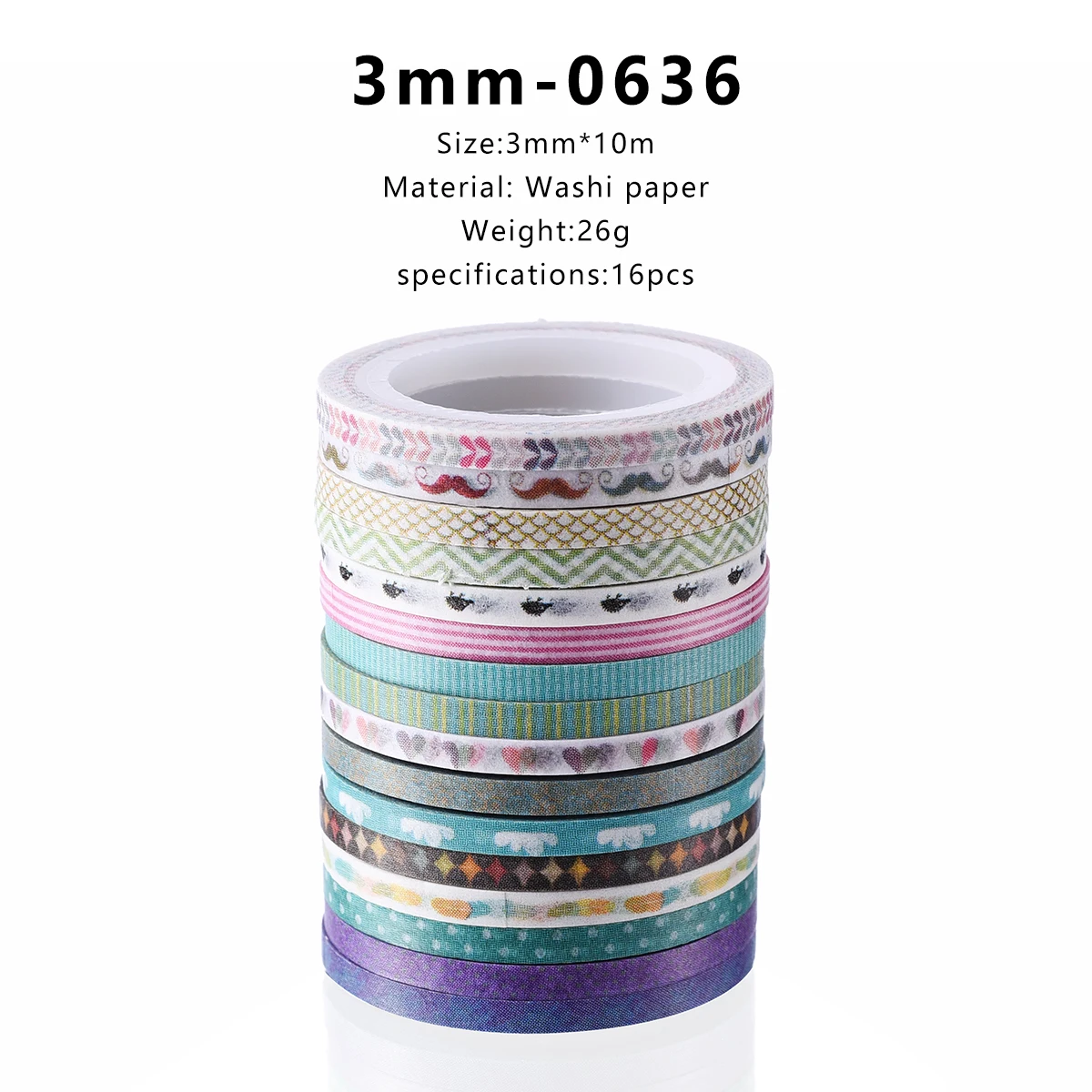

Набор Из 16 Рулонов Тонкой Ленты Васи Шириной 3 Мм, Красочные Декоративные Маскировочные Ленты, Клейкие Ленты «сделай Сам»