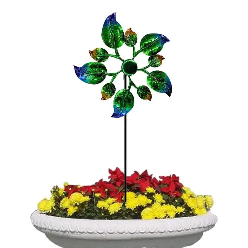 

Wrought Iron Metal Windmill Kinetic Outdoor Metal Wind Spinners Wind Spinner Backyard Garden Decoration Weather Vane