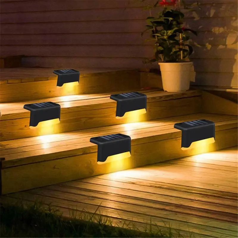 

8Pcs Solar LED Stair Lamp IP65 Waterproof Outdoor Garden Pathway Yard Patio Stairs Steps Balcony Fence Lamps Solar Night Light