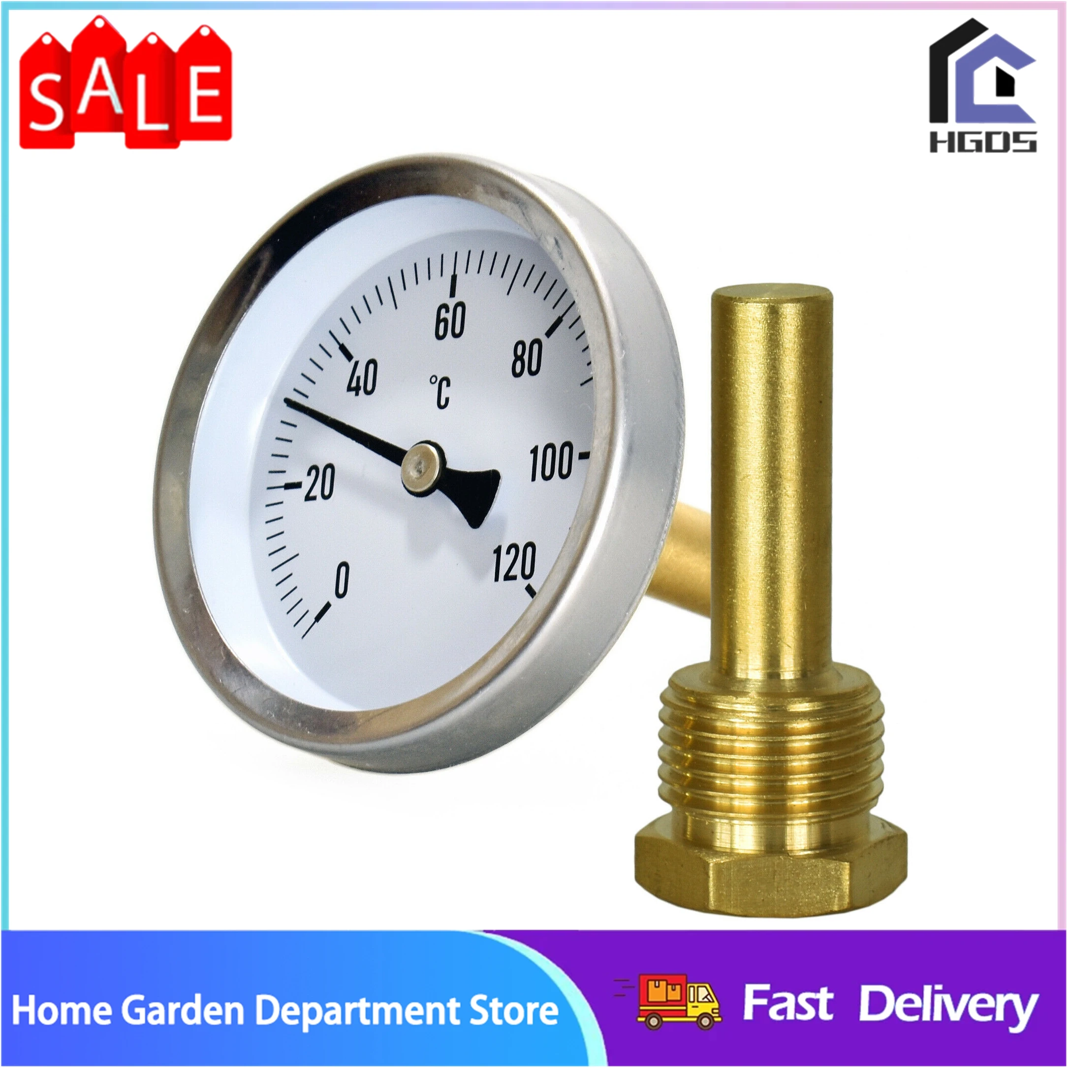 

Трубный термометр 0-120°C