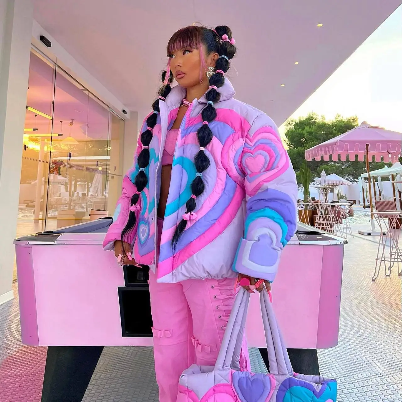 Длинные Пузырьковые куртки-бомберы