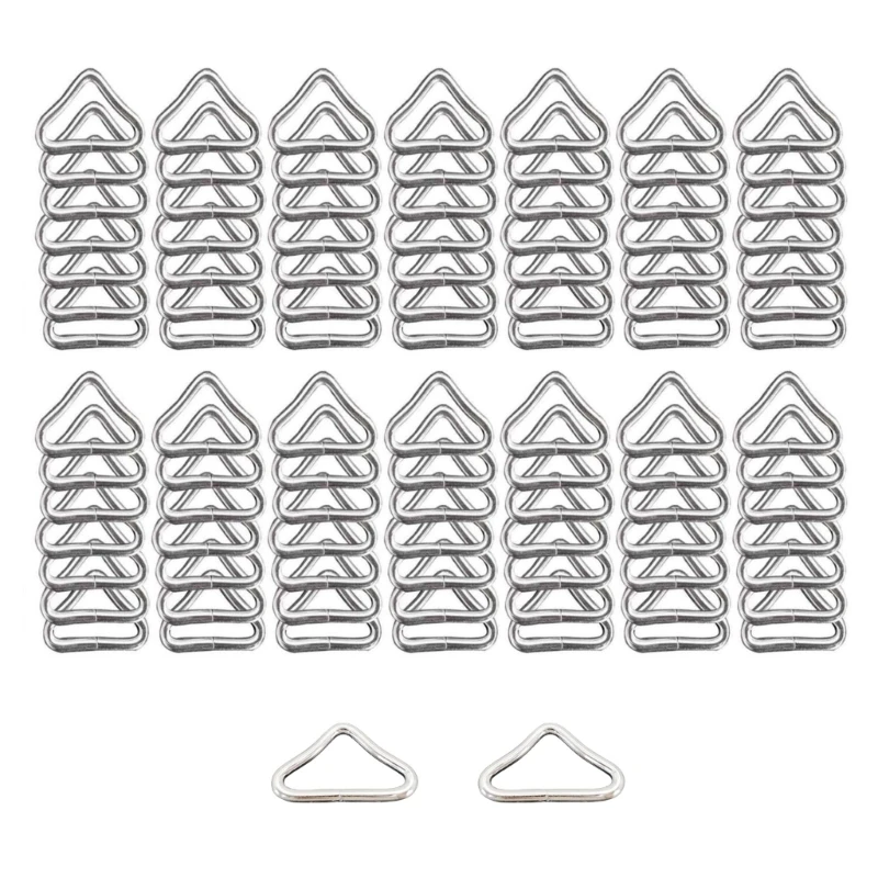 100 шт. металлические пряжки с треугольными кольцами для ремонта батутов