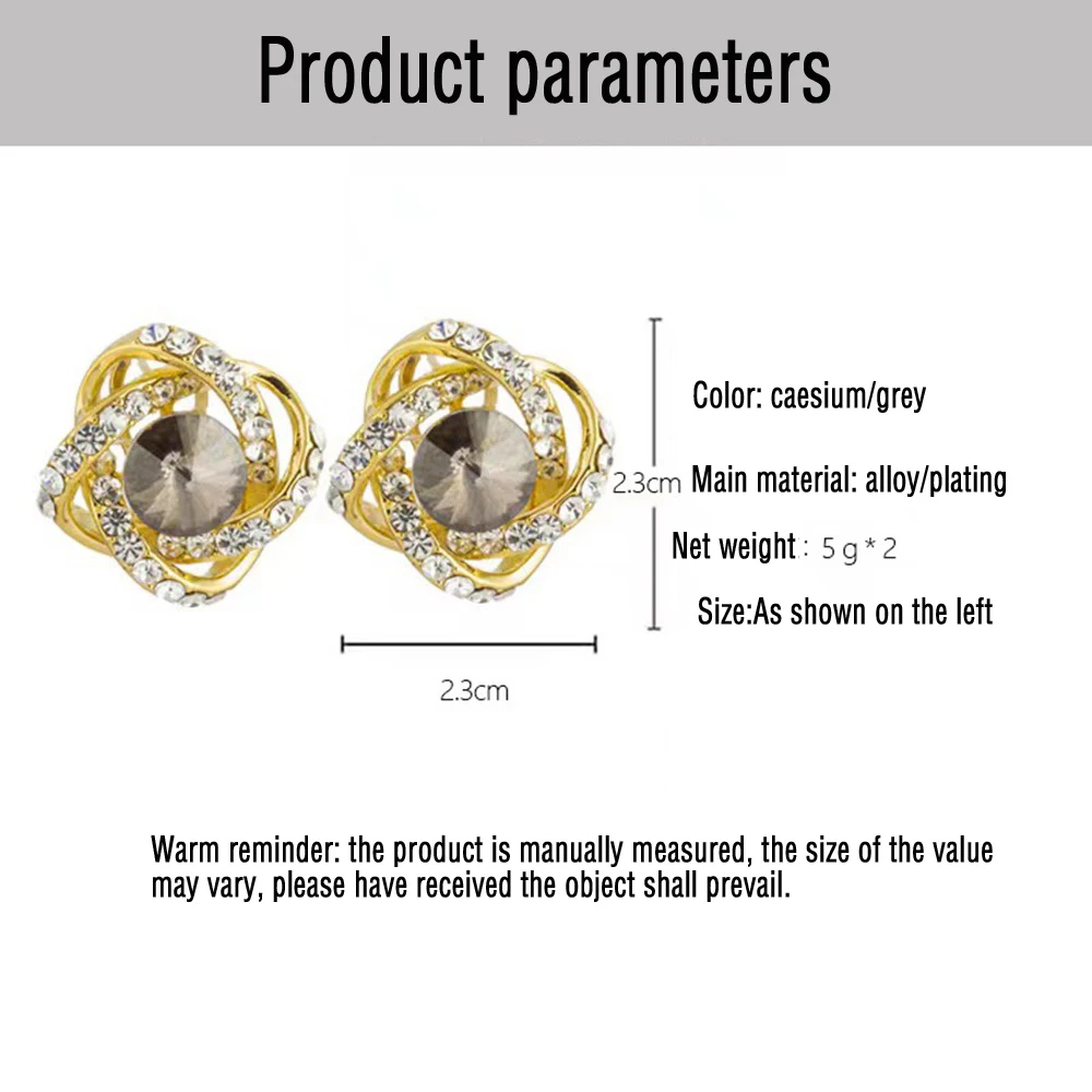 Earrings ear clips 2023 new Zirconia Earrings Jewelry for Women  for Women Sparkling Fine Jewelry Wrap Earrings Fashion
