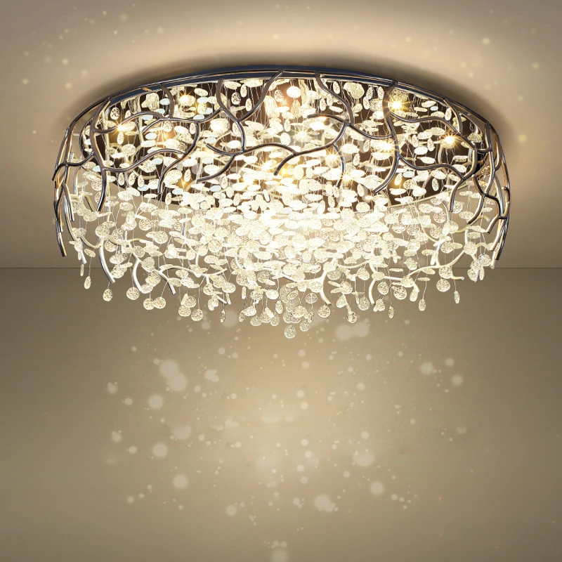 

Modern Snowing Crystal Led Ceiling Lamp Living DiningRoom Chandelier Lighting Home Decor Bedroom Kitchen Ceiling Light Luminaire