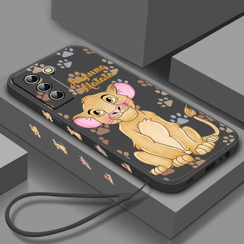 

The Lion King Cute Phone Case For Samsung Galaxy S23 S22 S21 S20 S10 S9 Ultra Plus Pro FE Liquid Left Rope Phone Case Coque Capa