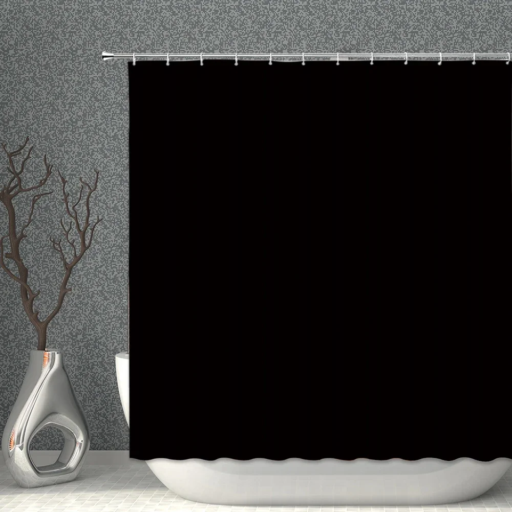 

Чистый белый серый полиэфирная ткань занавески для душа черный, синий, желтый градиент фиолетовый водонепроницаемая занавеска для ванной для декора ванной комнаты