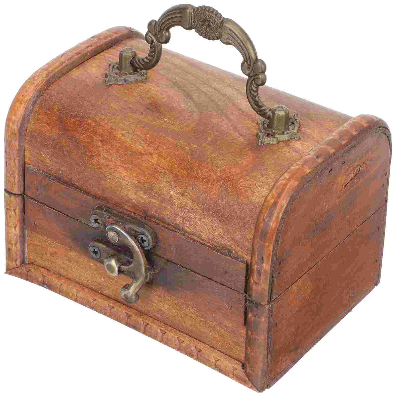 

Box Jewelry Case Treasure Wooden Trinketvintage Storage Keepsake Groomsmen Proposal Organizerdisplayretrovanity Pirate Wood