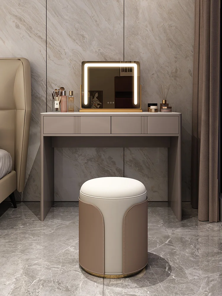 

Роскошный шиферный туалетный столик для спальни современный и простой новый современный макияжный столик в маленькой квартире со встроенн...