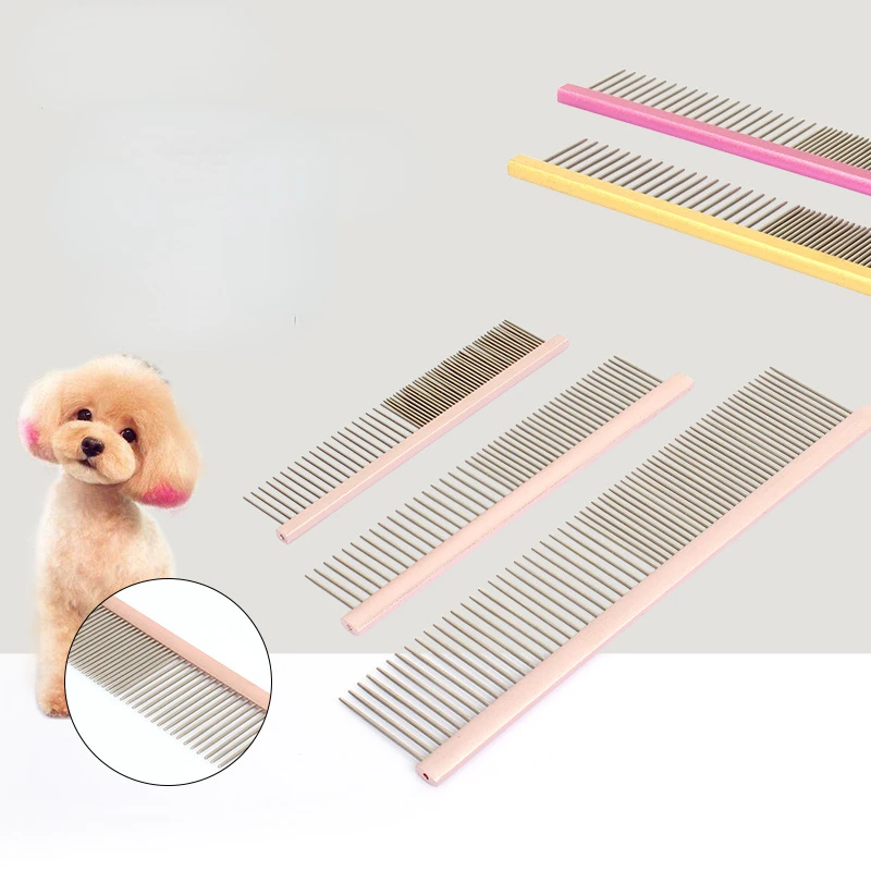 

Light Aluminum Pet Comb Stainless Steel Pins Professional Dog Grooming Comb Puppy Cleaning Hair Trimmer Brush Pet Accessories