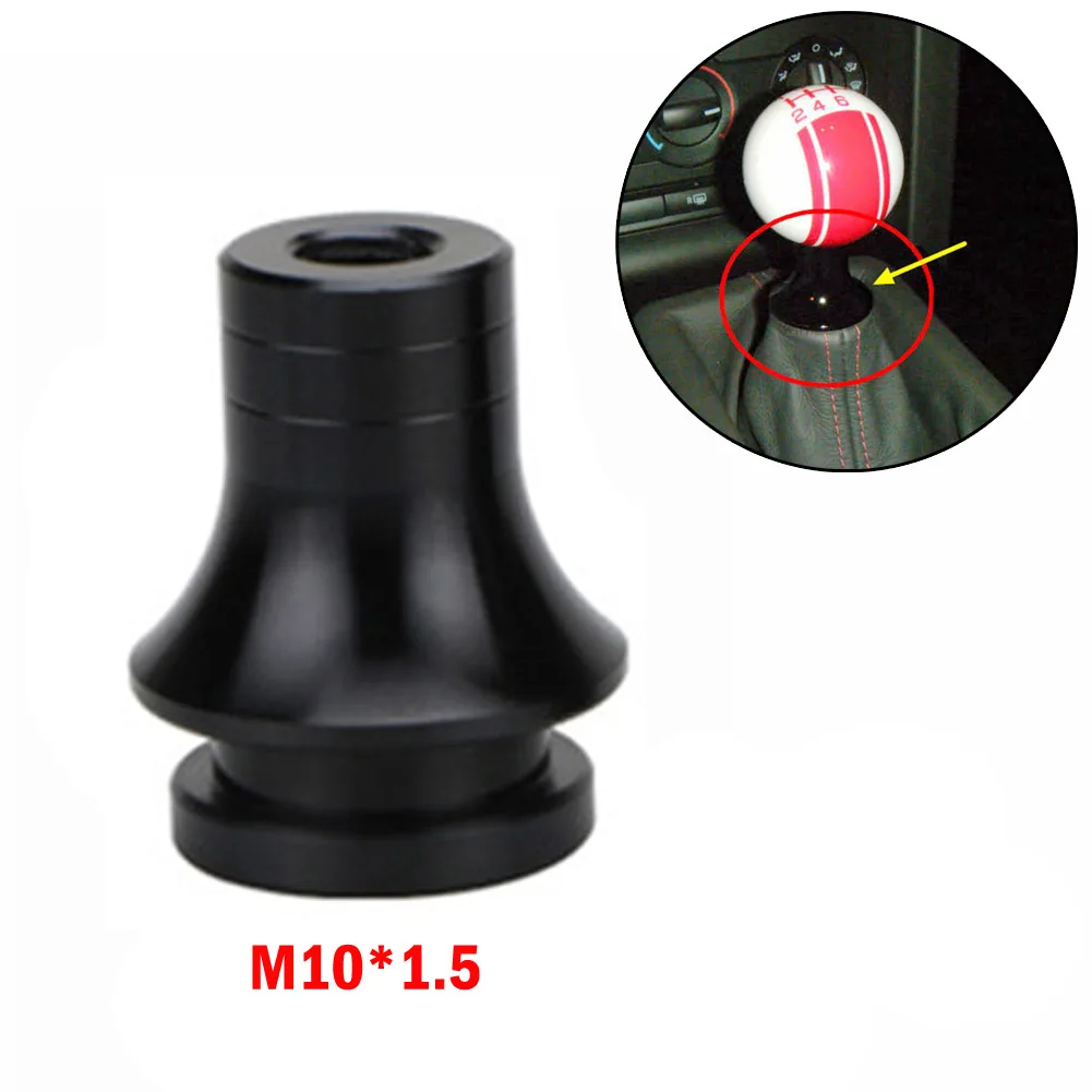 

Shift Knob Adapter Adapter Alloy Aluminum Black M10*1.25 Boot Retainer