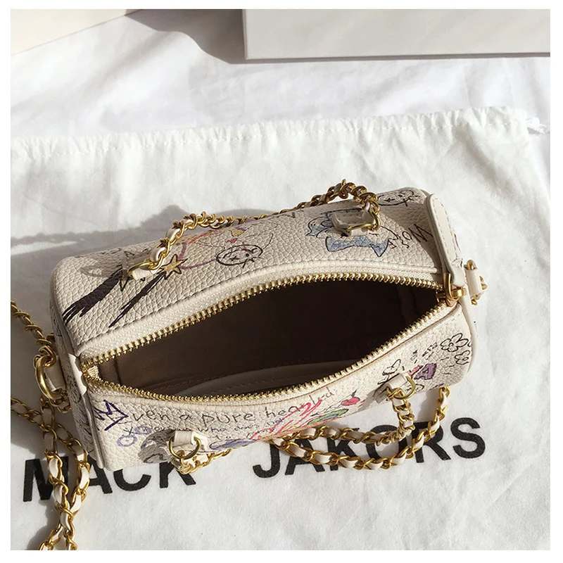 2022 Street Design Boston Bags Fashion Women Handbags for Crossbody Shoulder Bag with Metal Chain