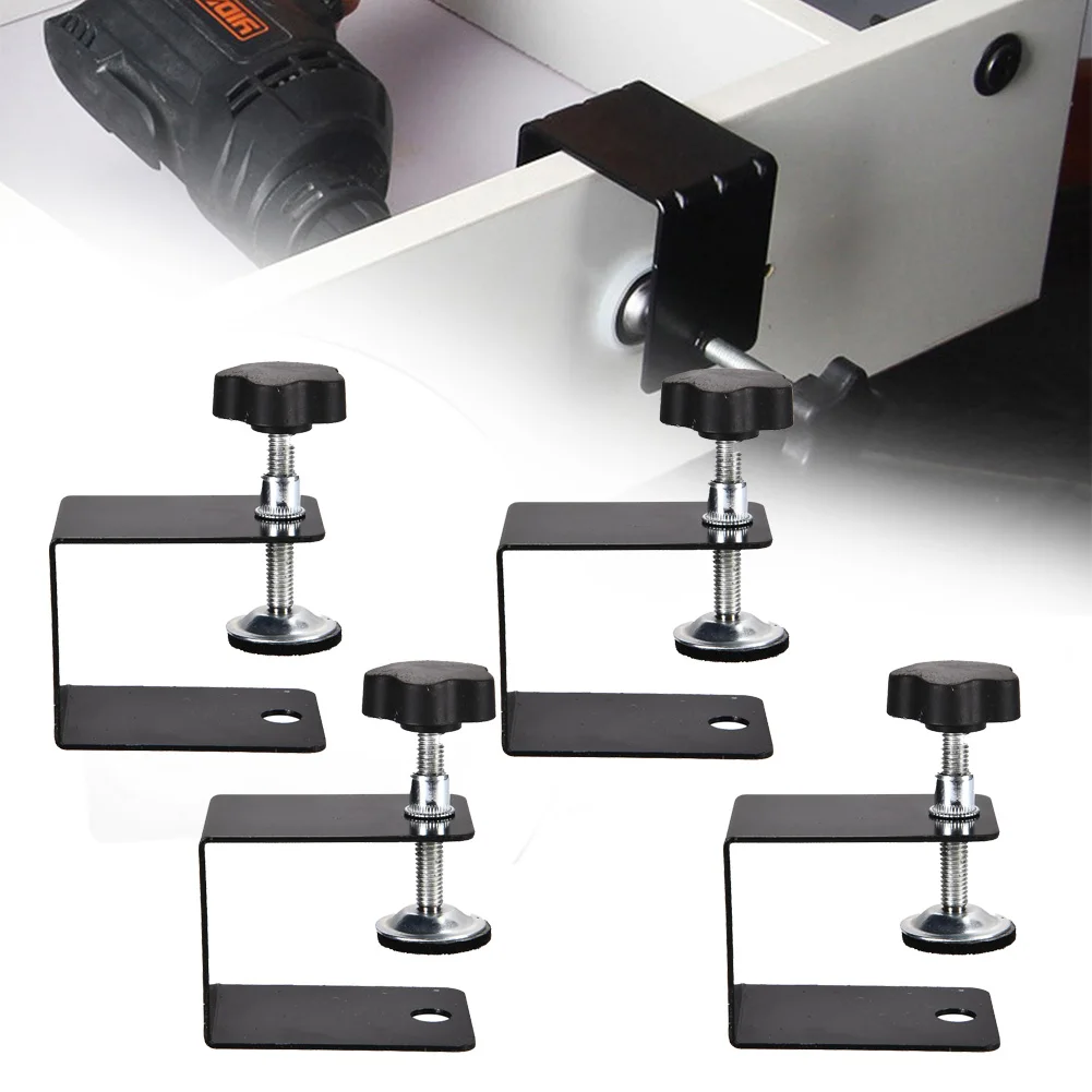 

1/2/4pcs Drawer Front Installation Clamps Adjustable Fixing Clip For Woodworking Installation Holder Aids Jig Hardware Tool