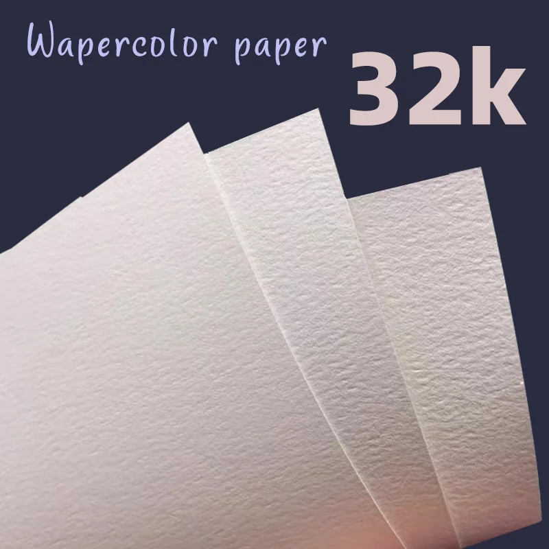 20 Sheets Of 300g 32K Pure Cotton Pulp Thickened Coarse Medium And Fine Lines Watercolor Paper Card 8K Art Supplies