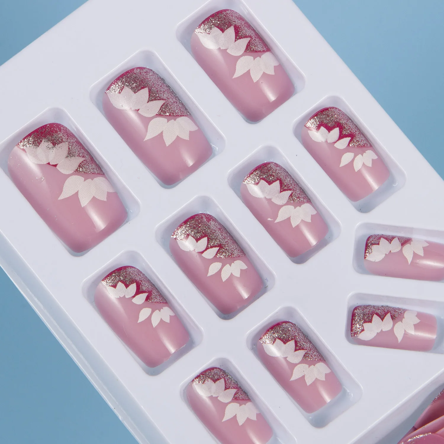 Накладные ногти большого размера 24 шт./коробка накладные с полным покрытием 10