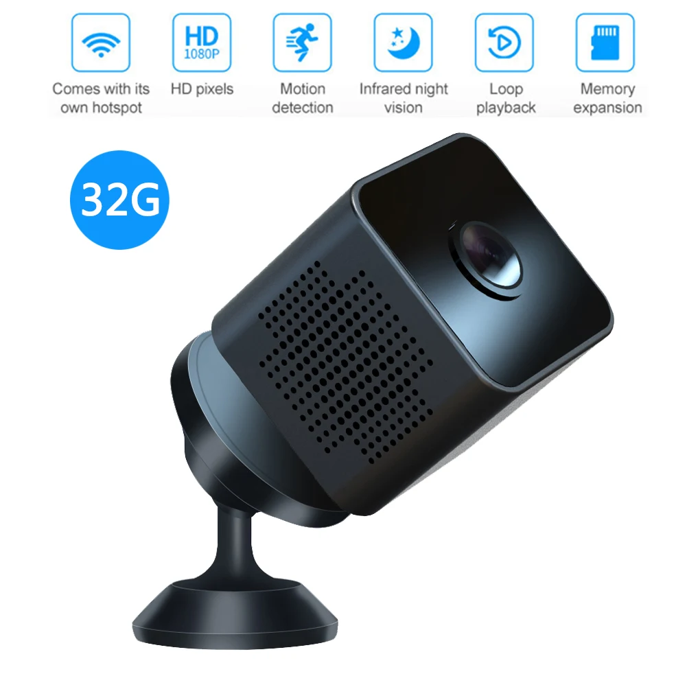 

Мини-камера видеонаблюдения с поддержкой Wi-Fi, 1080P, HD, IP