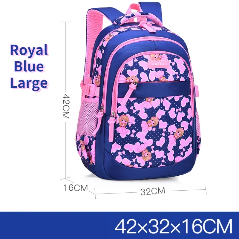 Little Girls Flower Sweet Lovely Princess Schoolbags Grade 1-6 Children Students Large Capacity Fashion Backpacks Breathable