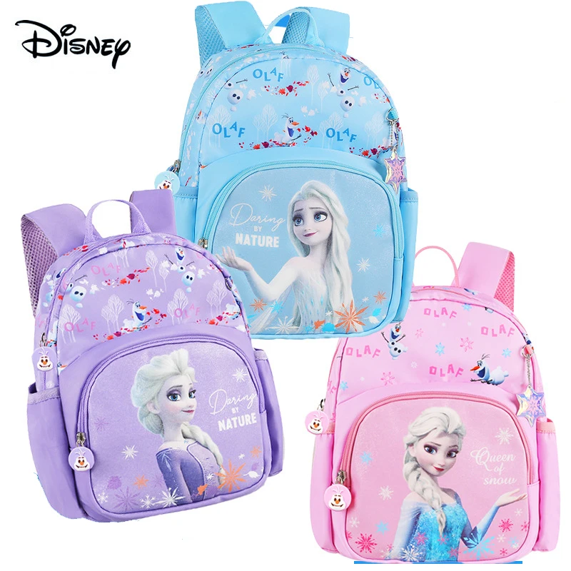 

Disney Original Cartoon Schoolbag Frozen 2 elsa Anna Princess Girls Primary school bag kindergarten Cute backpack