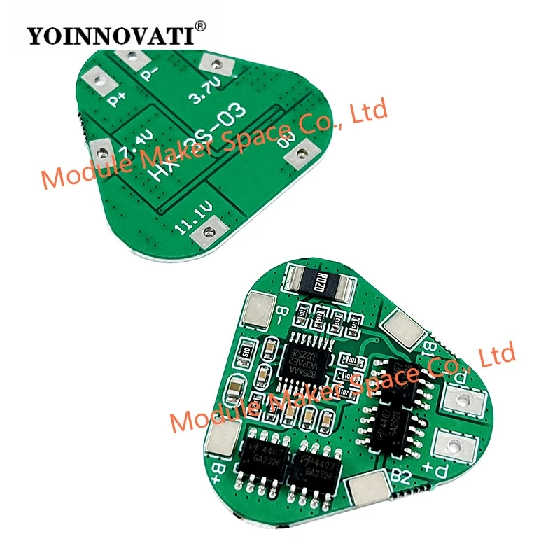 Фото Плата защиты Li-ion аккумуляторов HX-3S-03 3S 12V 18650 - Защита от перезаряда/переразряда 11.1V/12.6V, модуль PCB 8A №4