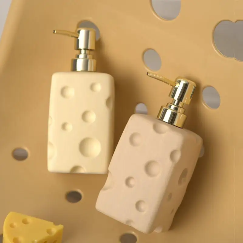 

1Pc 550Ml Creative Cheese Shape Bathroom Shower Gel Hand Cream Lotion Split Charging Bottled Travel Home Portable Storage Bottle