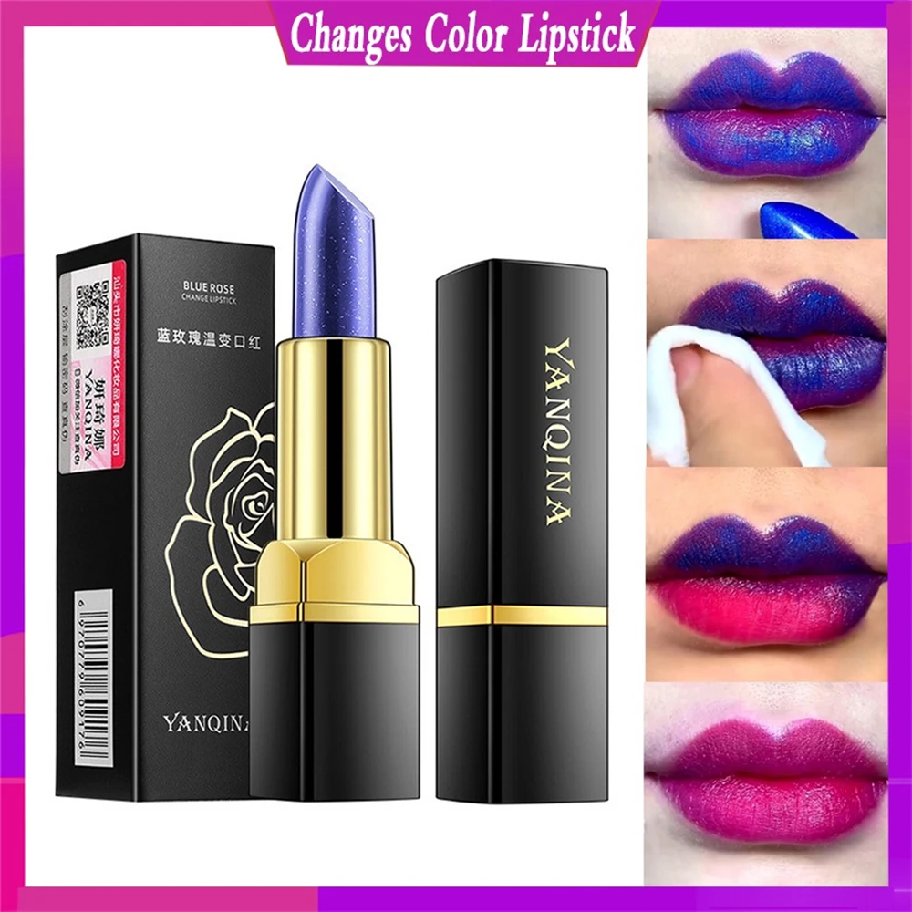 

Blue Magic Changes Color Lipstick Make-up for Women Long Lasting Moisturizing Waterproof Korean High Quality Professional Makeup