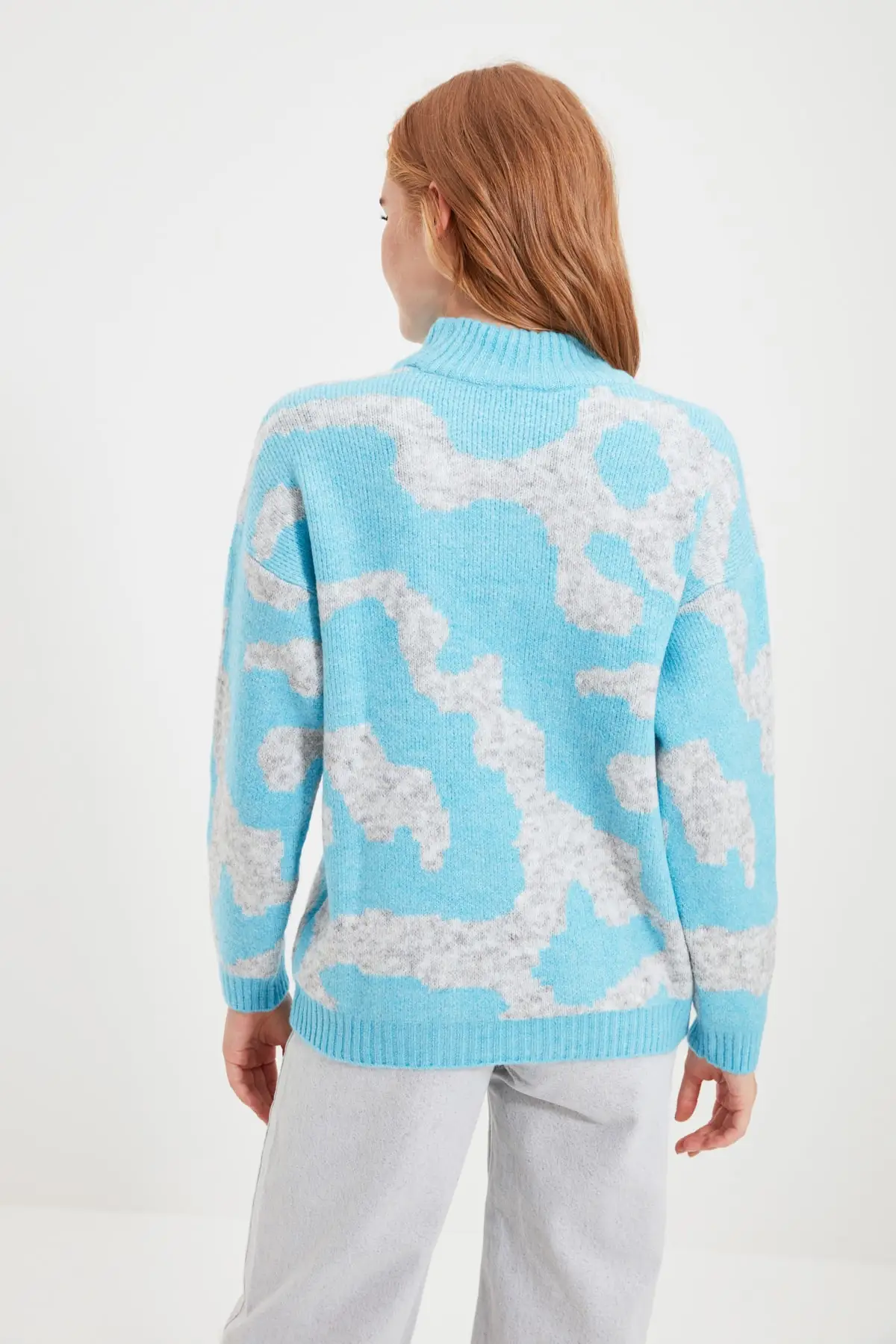 

Trendyol Jacquard Upright Collar Knitwear Sweater TWOAW22KZ0244