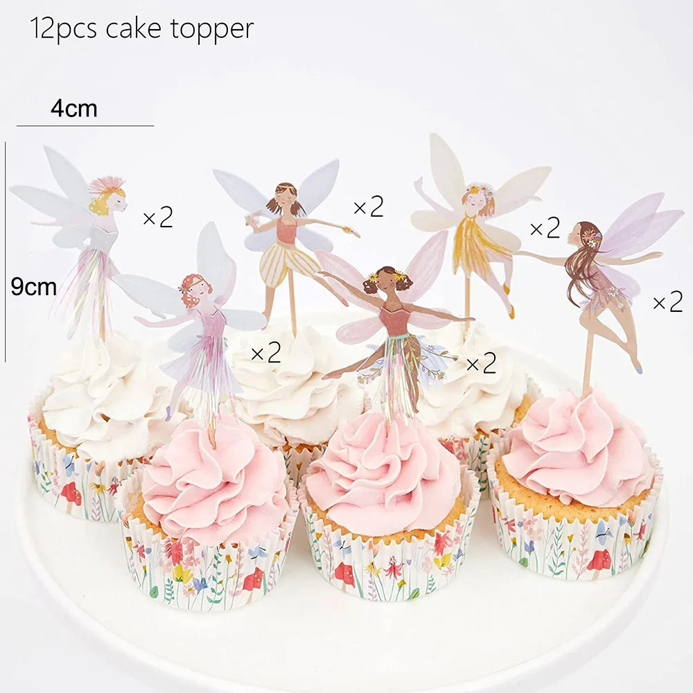 

Украшения для торта с бабочками и феями 8/10/12 шт.