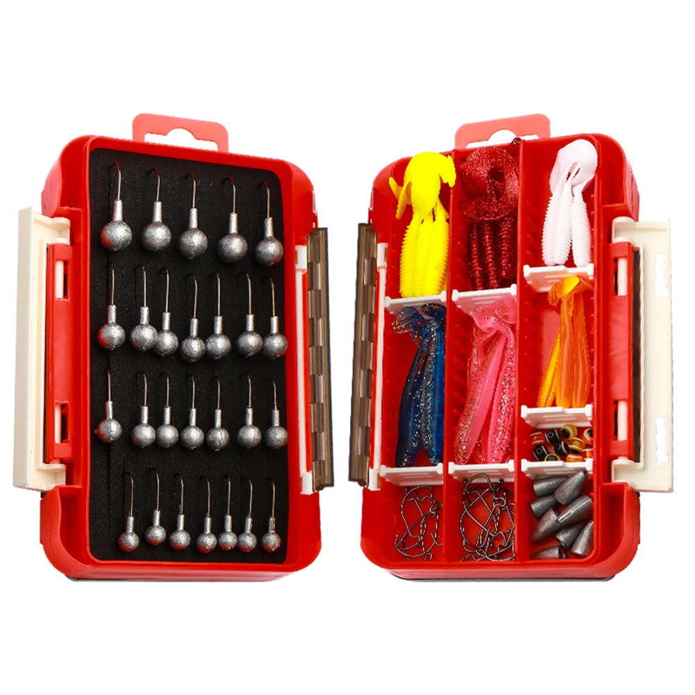 

83Pcs Fishing Bait Tackle Including Crankbaits Plastic Worms Hard Metal Minnow VIB Jigs Hook Fishing Gear For Outdoor Fishing