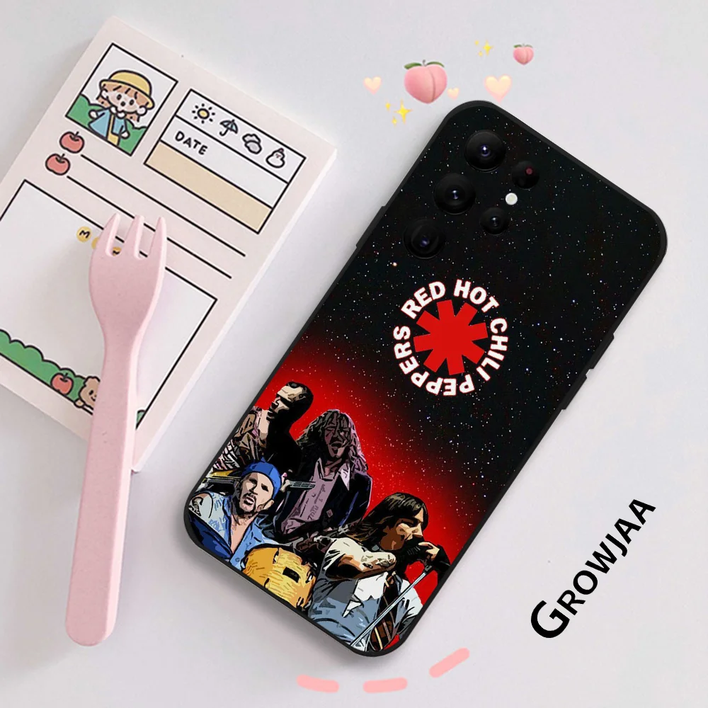 Red Hot C-Chili P-Peppers Phone Case for Samsung Galaxy S24 Ultra S22 S23 S21 S20 5G Protective Silicone TPU Funda