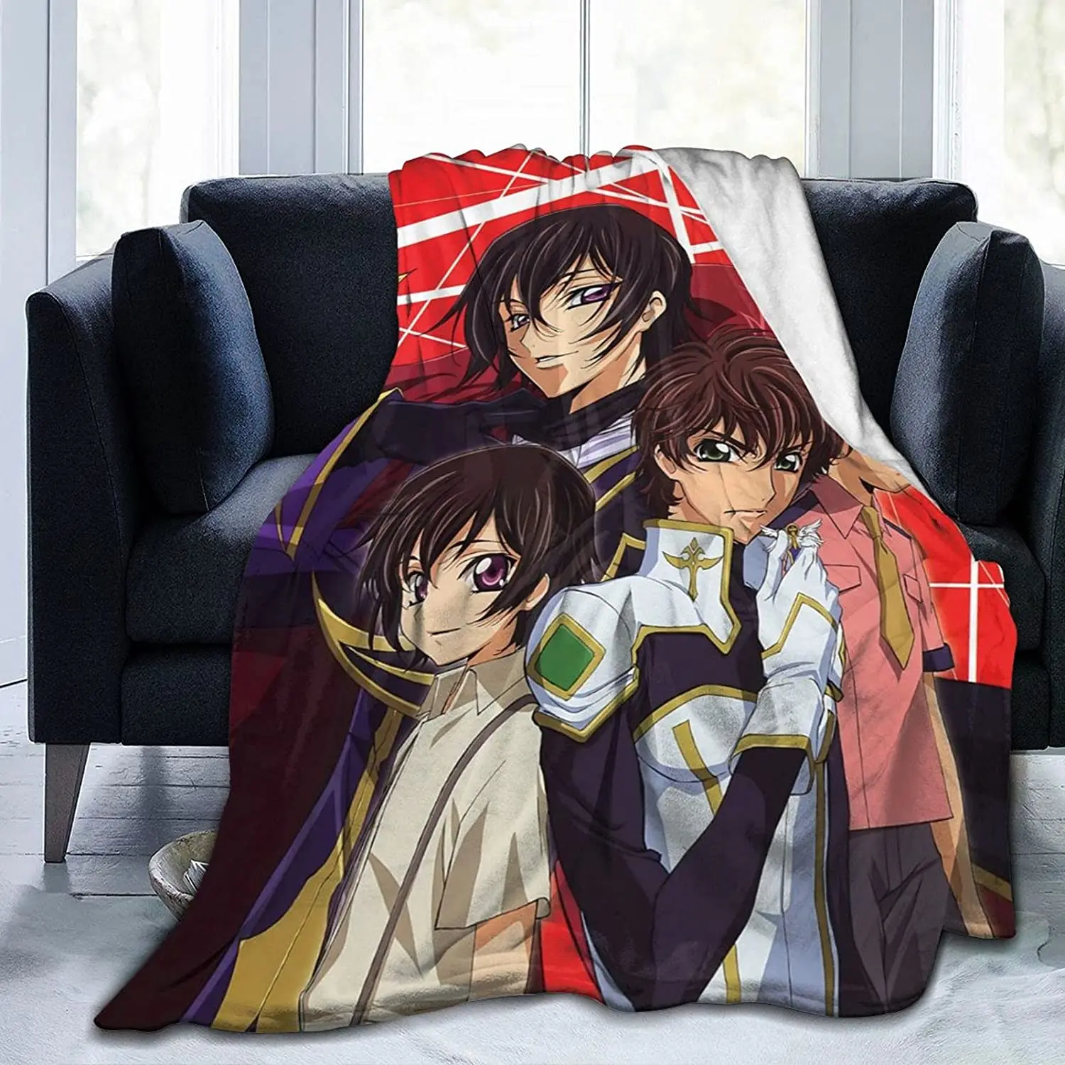 

Suzaku Kururugi Fluffy Soft and Comfortable Blanket, Anime Warm Embrace of Sympathy