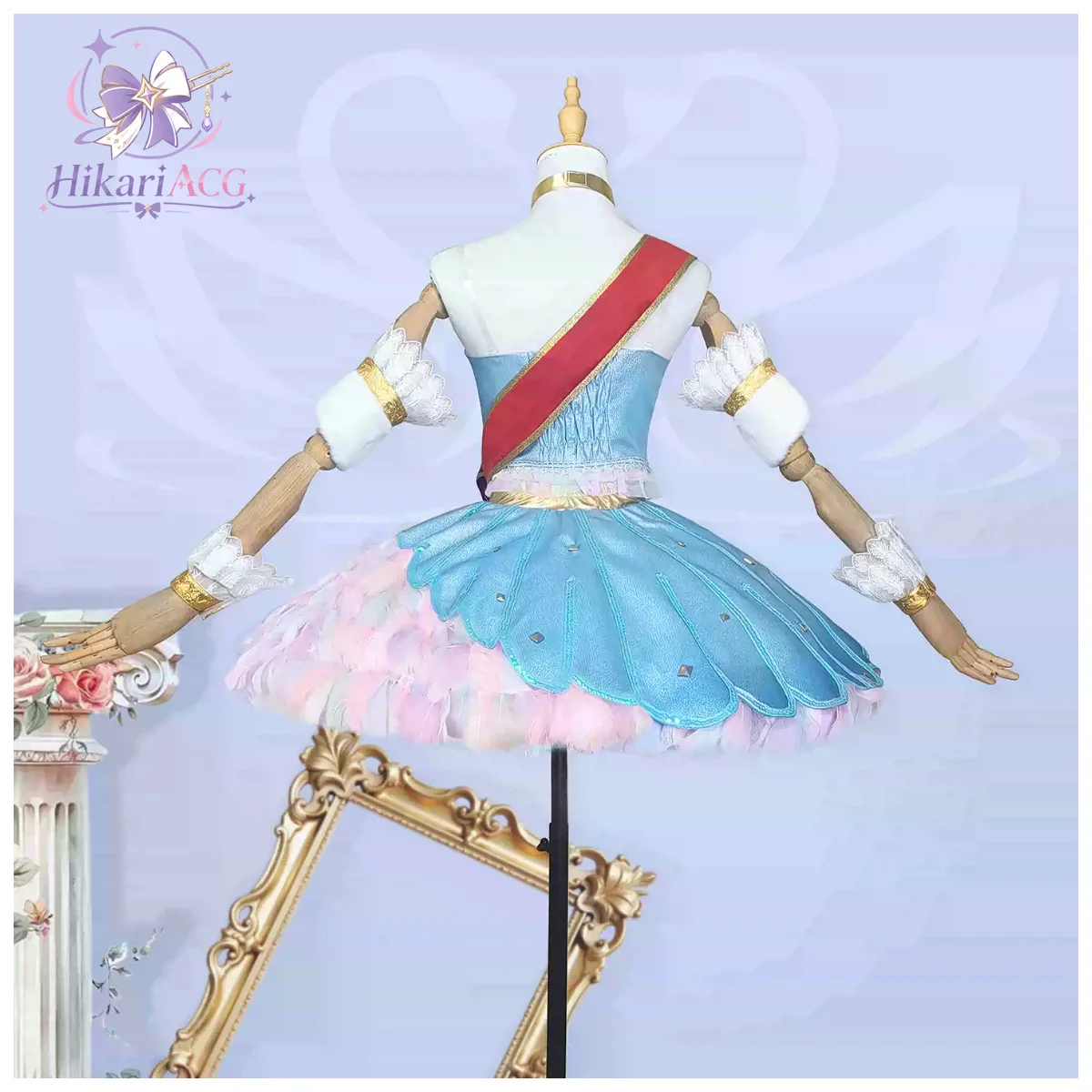 Фото Костюм для аниме-комиксов Aikatsu! Костюм для косплея Oozora Akari Swan Lake, полный комплект, предзаказ, униформа для сценических выступлений, для вечеринок и Хэллоуина №2