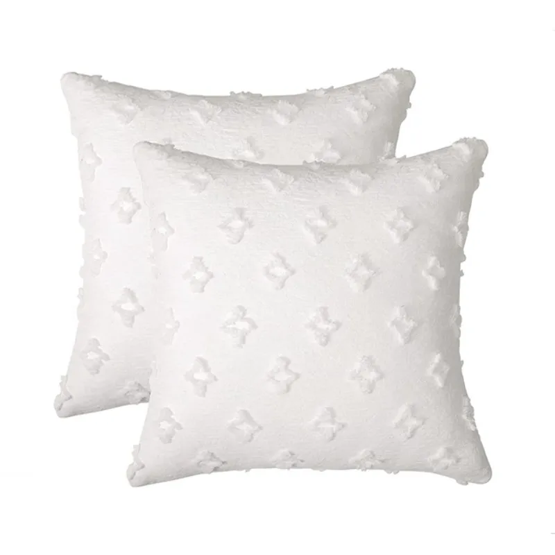 

Inyahome White Cotton Linen Throw Cushion Cover Jacquard Rustic Luxury Nordic Pillowcase Cojines Decorativos Para Sofá Elegantes